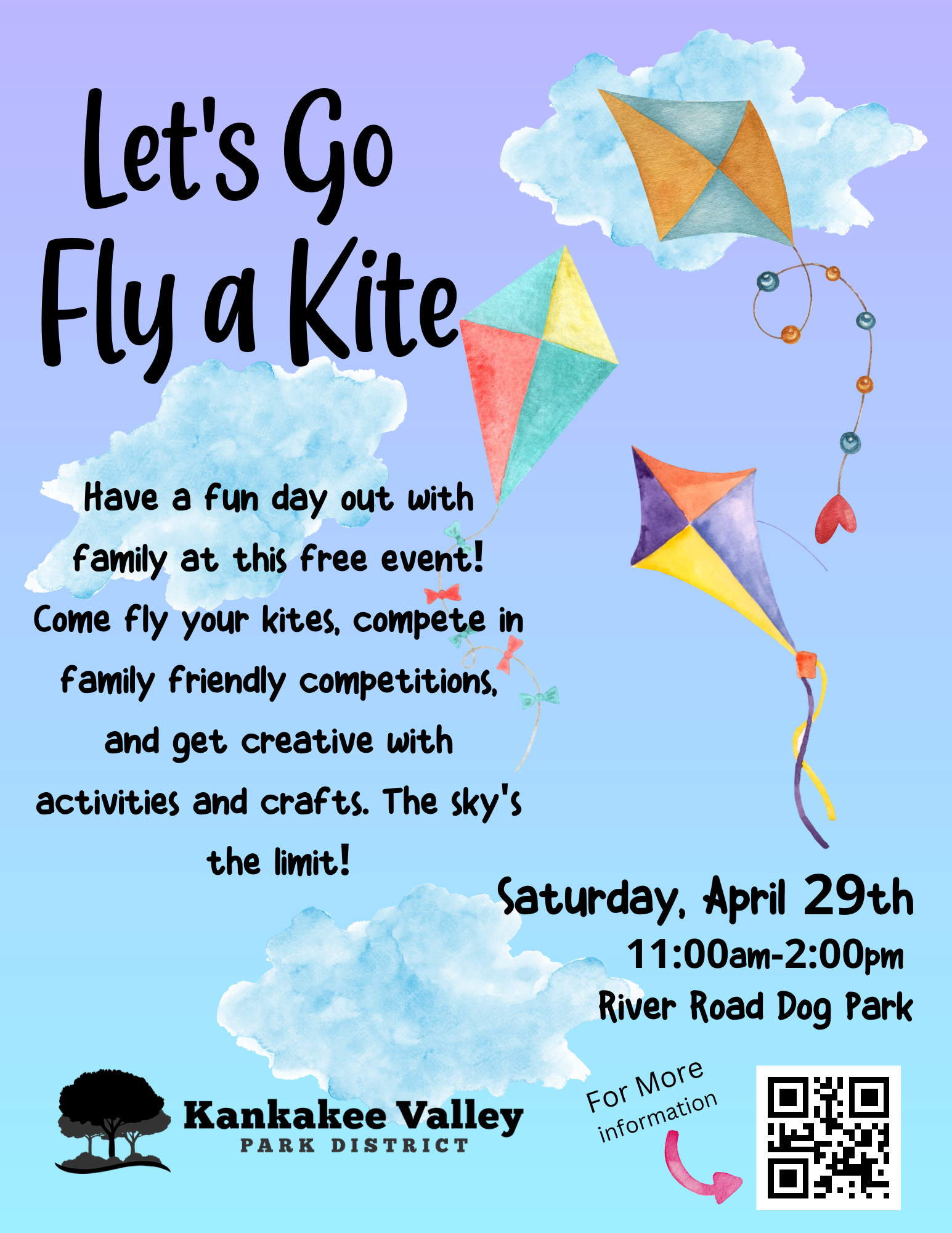 Family Kite Day Apr 29, 2023 Kankakee Valley Park District Kankakee, IL
